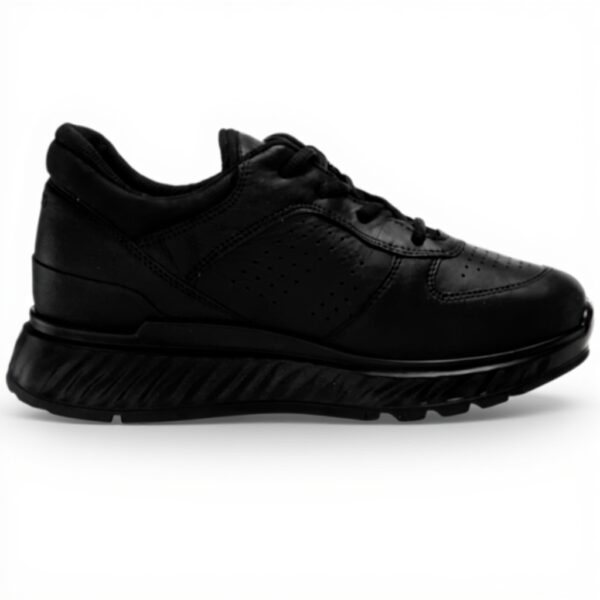 ECCO Exostride M Low Sneaker Homme Noir Cuir Nubuck Confort